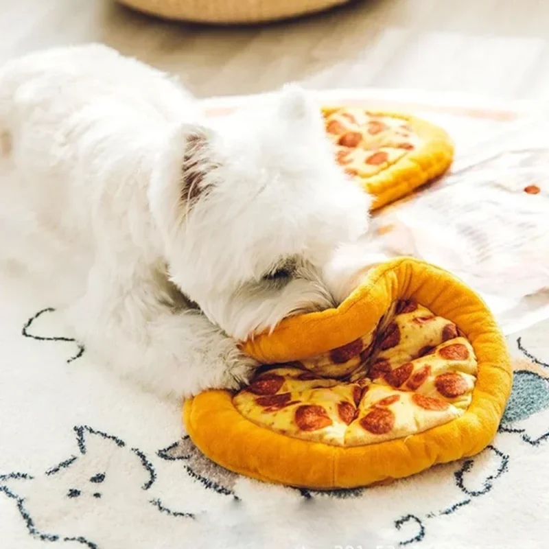 Jouet peluche pizza pour chien – Image 2