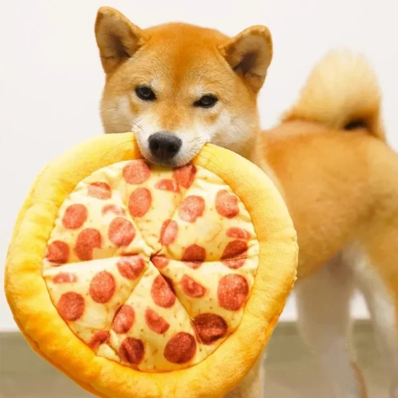 Jouet peluche pizza pour chien – Image 5