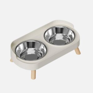 Double gamelle chien en acier inoxydable