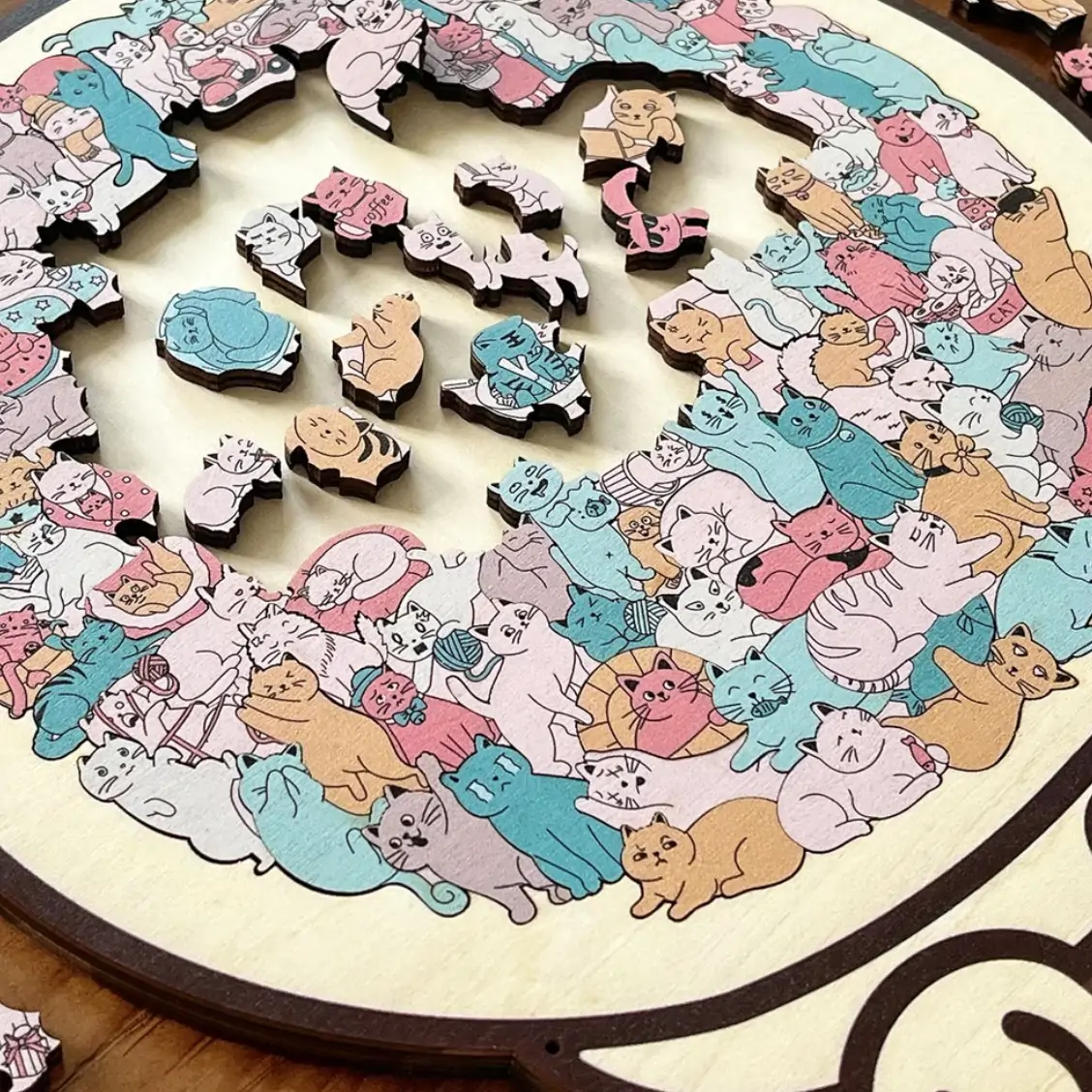 Puzzle en bois Chat – 135 pièces félines uniques 🧩 – Image 3
