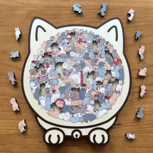 Puzzle en bois Chat – 135 pièces félines uniques 🧩